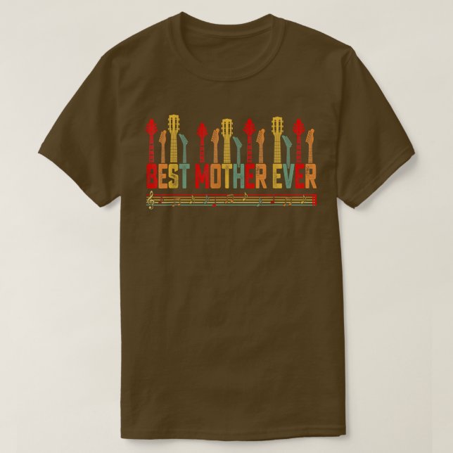 Gitarrist Mutter Beste Mutter je Gitarrenmutter T-Shirt (Design vorne)