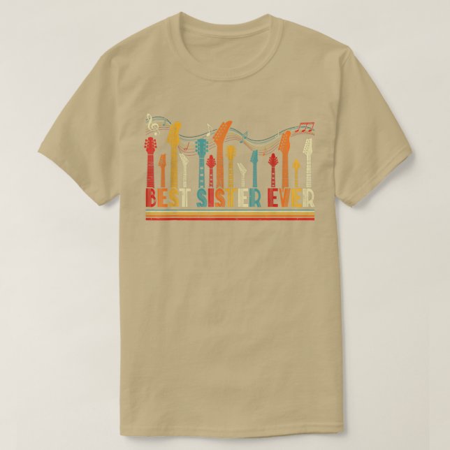 Gitarrist Mutter Beste Schwester je Gitarrenmutter T-Shirt (Design vorne)
