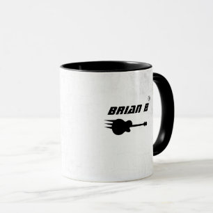 Gitarrist Name on White bedrückt Tasse