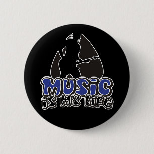 Gitarrist Plectrum - Musik ist mein Leben Button