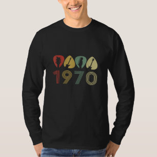 Gitarrist Plektrum 1970 Gitarrist Geburtstag T-Shirt