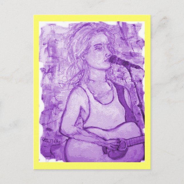 Gitarrist Postkarte (Vorderseite)