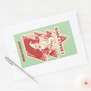 Gitarrist Rechteckiger Aufkleber