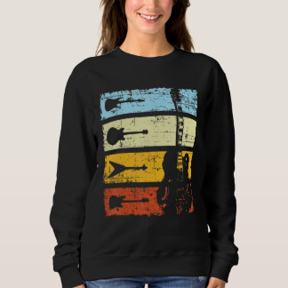 Gitarrist Retro Vintag Guitar Sweatshirt