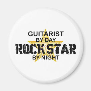 Gitarrist-Rockstar bis zum Nacht Magnet