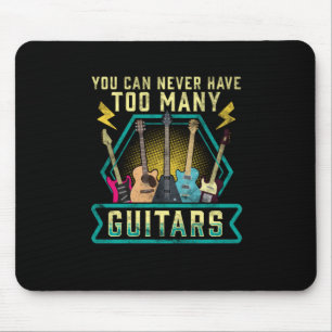 Gitarrist Sie können nie zu viele Gitarren Xmas ha Mousepad