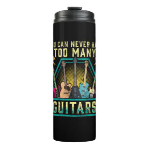 Gitarrist Sie können nie zu viele Gitarren Xmas ha Thermosbecher