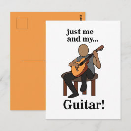 Gitarrist spielt Gitarre Postkarte