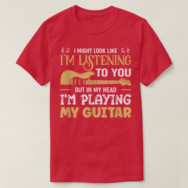 Gitarrist spielt Gitarrist Gitarrist Gitarre Gitar T-Shirt (Design vorne)