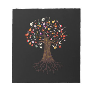 Gitarrist Tree Guitar Birthday Notizblock