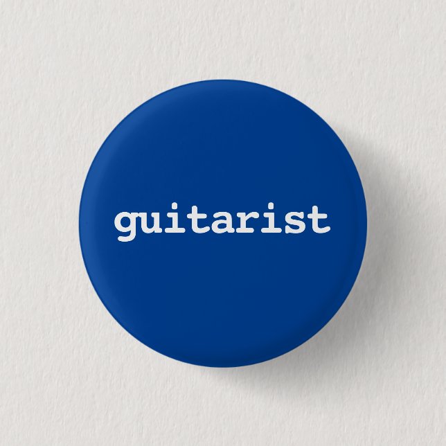 Gitarrist Typografie Button (Vorderseite)