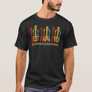 Gitarrist Vater Bester Papa je Gitarre Vater's Da T-Shirt