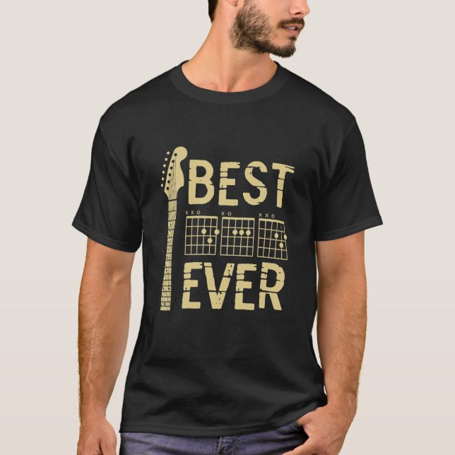Gitarrist Vater Bester Vater je Akkord Geschenke G T-Shirt (Vorderseite)