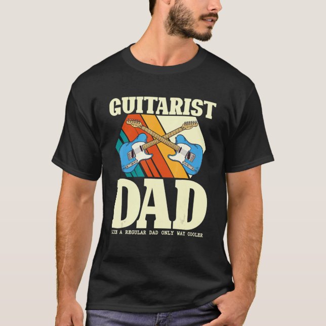 Gitarrist Vater wie ein regelmäßiger Vater nur vie T-Shirt (Vorderseite)