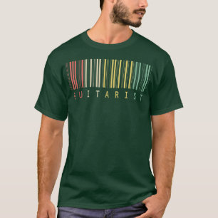 Gitarrist Vintag Barcode Musiker Retro Colors Gu T-Shirt