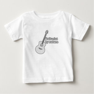 Gitarrist von Natur aus. Retro schwarz-weiß Gitarr Baby T-shirt