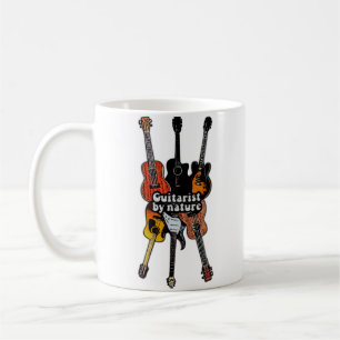 Gitarrist von Natur aus.retro Vintage bunte Gitarr Kaffeetasse