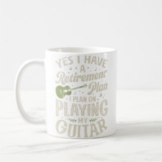 Gitarristen haben einen Rentenplan für das Gitarre Kaffeetasse