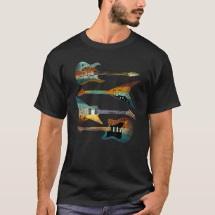 Gitarristen im Retro-Stil, Musiker, Musik erschütt T-Shirt