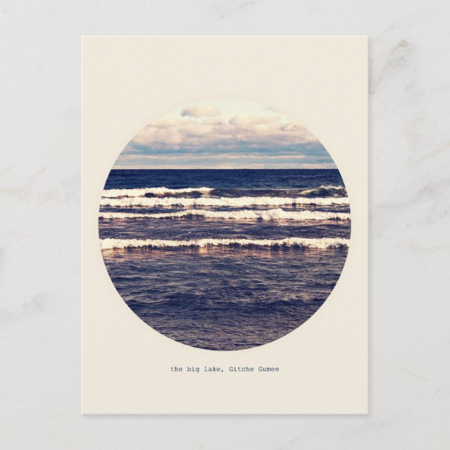 Gitche Gumee Postkarte (Vorderseite)