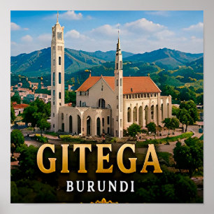 Gitega Grüne Hügel und burundisches Erbe Poster