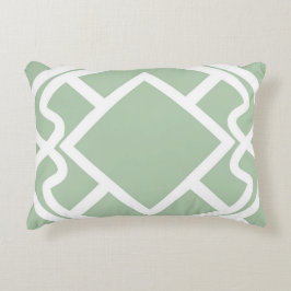 Gitter-Entwurf weises Grün des Cellos heller Zierkissen