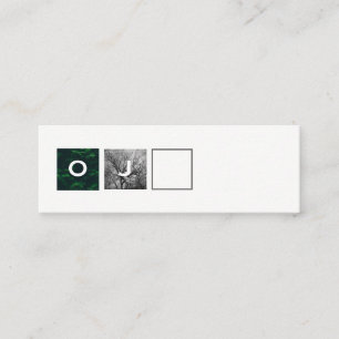 Gitter / Fotografie / Monogramme Mini Visitenkarte