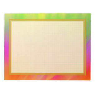 Gitter gezeichneter bunter Pallette 8.5x11 Notizblock