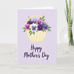 Gitter Lavendel Blumen Karte