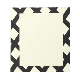 Gitter Notizblock (Creme & Schwarz)