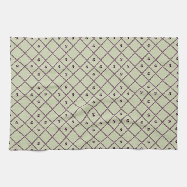 Gitter-Pansy-Küchenhandtuch Geschirrtuch (Horizontal)