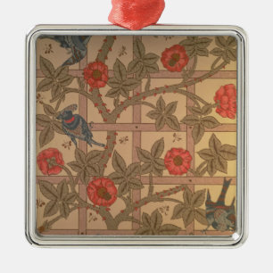 "Gitter" Tapetenentwurf, 1864 Silbernes Ornament