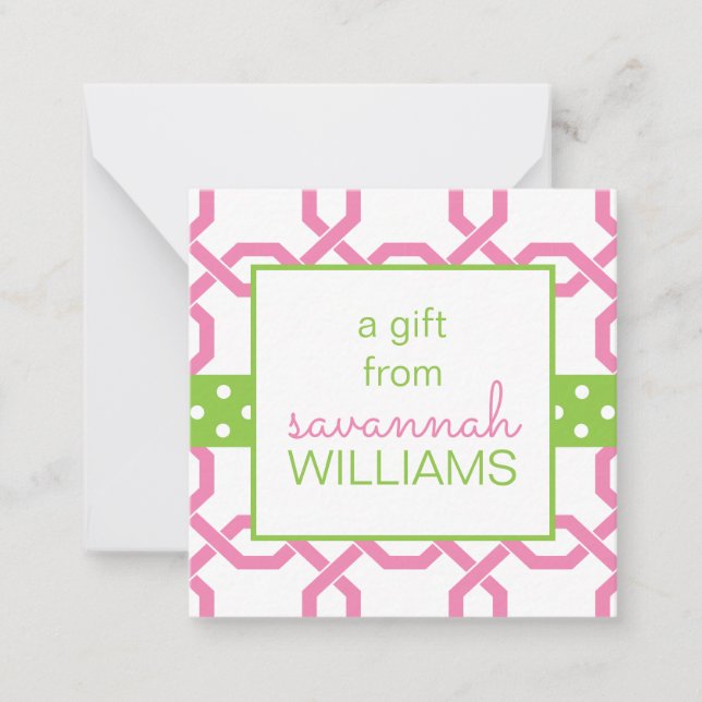 Gitter- und Korngeschenkkarten Mitteilungskarte (Vorderseite)