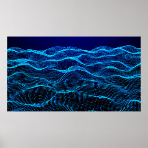 Gitter zeigt Abstrakten Landschaftshintergrund. Cy Poster
