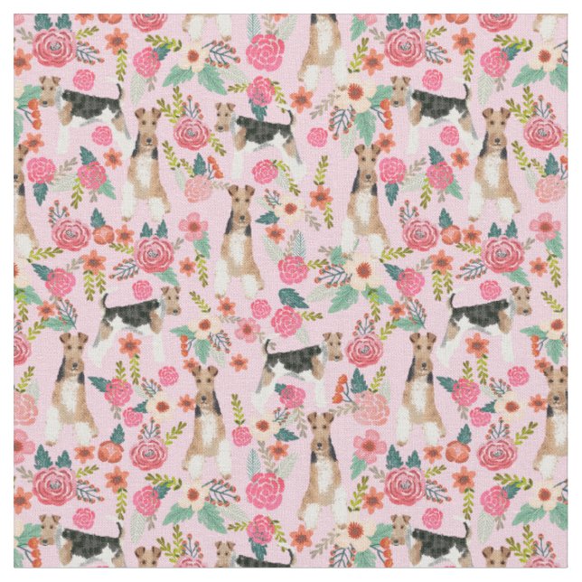 Gitterfuchs Terrakos Vintage Blüten rosa Stoff (Nahaufnahme)