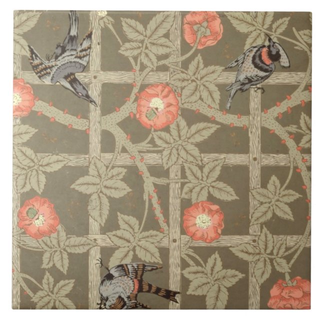 Gittertapetenentwurf mit einem Flaschengrün backg Fliese (Vorderseite)