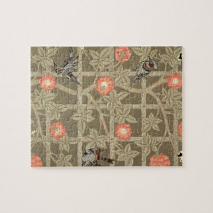 Gittertapetenentwurf mit einem Flaschengrün backg Puzzle