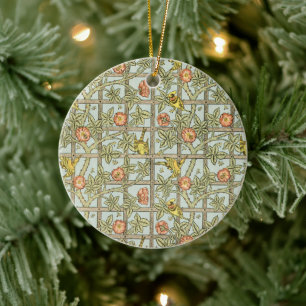 Gitterwerk von William Morris, Vintage-Gartenstoff Keramik Ornament