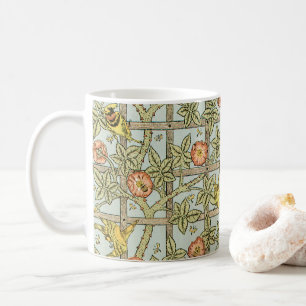 Gitterwerk von William Morris, Vintage-Gartentexti Kaffeetasse