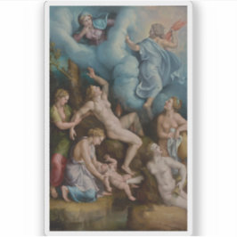 Giulio Romano (Giulio Pippi): Die Geburt von Bacch Aufkleber