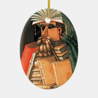 Giuseppe Arcimboldo -- der Bibliothekar Keramikornament