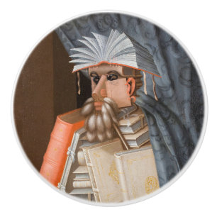 Giuseppe Arcimboldo - Die Bibliothekare Keramikknauf