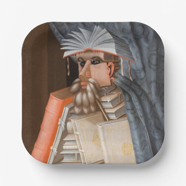 Giuseppe Arcimboldo - Die Bibliothekare Pappteller (Vorderseite)