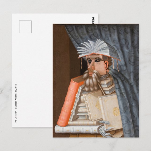 Giuseppe Arcimboldo - Die Bibliothekare Postkarte (Vorne/Hinten)
