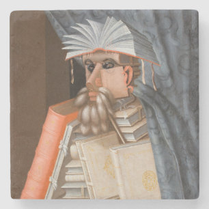 Giuseppe Arcimboldo - Die Bibliothekare Steinuntersetzer