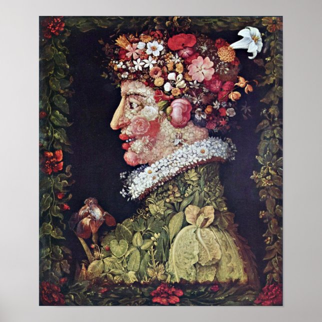 Giuseppe Arcimboldo - Frühjahr Poster (Vorne)