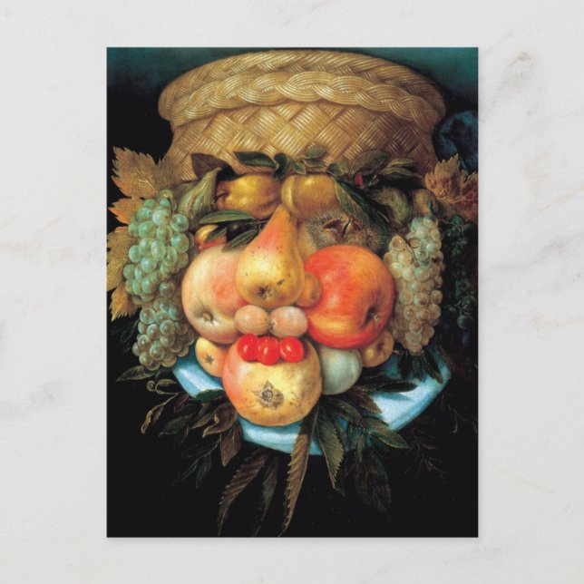 Giuseppe Arcimboldo - Obstkorb Postkarte (Vorderseite)