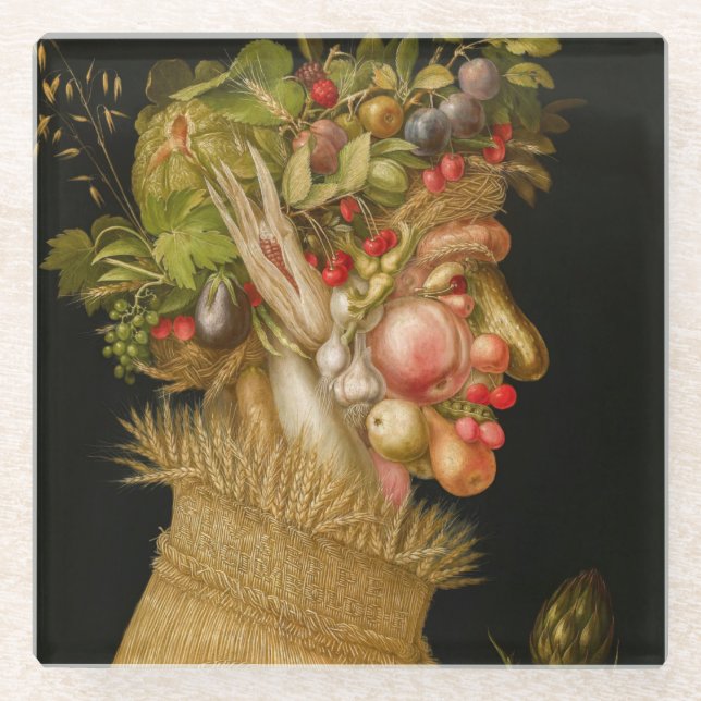 Giuseppe Arcimboldo - Sommer Glasuntersetzer (Vorderseite)