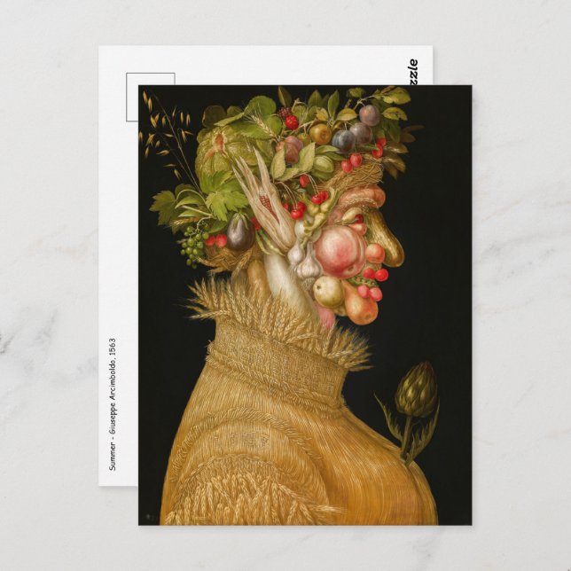 Giuseppe Arcimboldo - Sommer Postkarte (Vorne/Hinten)