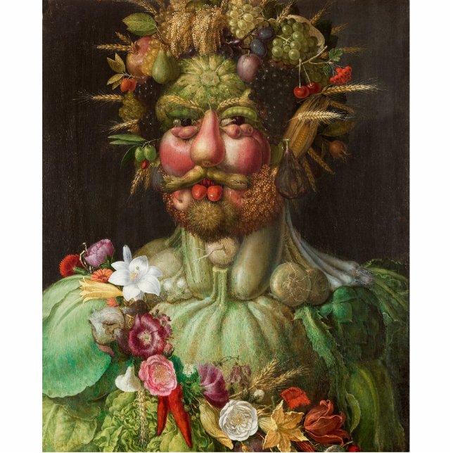 Giuseppe Arcimboldo - Vertumnus Freistehende Fotoskulptur (Vorne)